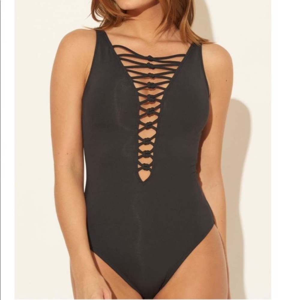 [Bleu|Rod Beattie] Black Knotty One Piece • sz 10